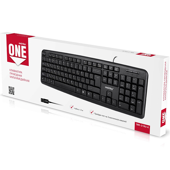 Клавиатура SMARTBUY ONE 210 USB чёрная (SBK-210U-K)