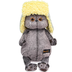 Мягкая игрушка Басик в стеганой шапке-ушанке , 25см (Ks25-186)