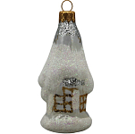 Ёлочное украшение "Домик", прозрачная серия, в подарочной упаковке, h-11см, ФУ-6/П