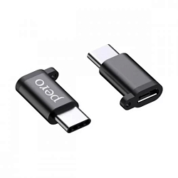 Переходник microUSB >--> Type-C PERO AD01 черный