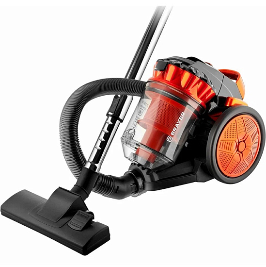 Пылесос BRAYER BR4201 черный/оранжевый