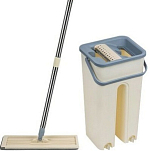 Швабра с ведром 6л Рыжий кот Clean hands beige(скл120см,мех отжима,нас11,5*31,5см/6л,2отс,слив),310486
