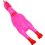 Игрушка пищащая "Задумчивая курица" малая для собак, 16,5 см, ярко-розовая 6244382