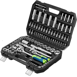 Набор инструментов, 1/2", 1/4", 108 предметов// Сибртех