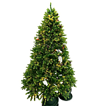 Ёлка искусственная литая "Симфония с гирляндой" 210 см (YFN 711)Уценка