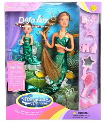 Набор кукол DEFA Lucy "Морские царевны" (в комплекте морское животное и аксессуары, волосы меняют цвет, в ассорт.)