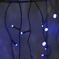 Гирлянда "Бахрома", 1.8 х 0.5 м, свечение синее, 8 режимов