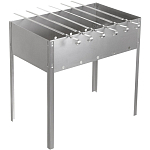 Мангал "Дачный" 500*300*500мм (сталь 1,5мм) + 6 шампуров коробка