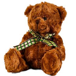 Мягкая игрушка «Медведь завиток», бант, клетка, цвета МИКС