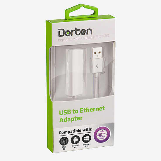 Сетевой адаптер DORTEN белый (DN100230)