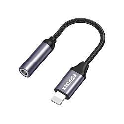 Переходник Jack 3.5 <--> Lightning Kakusiga KSC-428 черный