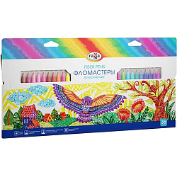 Фломастеры Гамма "Классические", 36цв., смываемые, картон. упак. 130822_36