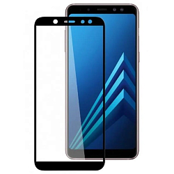 Противоударное стекло 3D NONAME для SAMSUNG Galaxy A6 (2018) черное, в техпаке