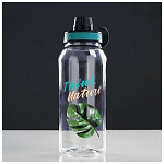 Бутылка для воды "Think Nature", 1300 мл, с соской, 10х12х25 см, оранжевая  3512425
