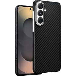 Задняя накладка KEEPHONE KEVILAR DIAGO MAGSAFE CASE для Samsung Galaxy S26, BLACK