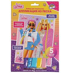 Аппликация из песка БАРБИ 17*23 см МУЛЬТИ АРТ SANDART-BRB-EXTRA1
