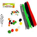 Набор для творчества из проволоки с ворсом, помпонов, глаз №11, цвет МИКС 3587065