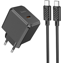 Сетевое ЗУ 1Type-C HOCO CS15A Ocean, черный, Type-C, PD30Вт, QC3.0