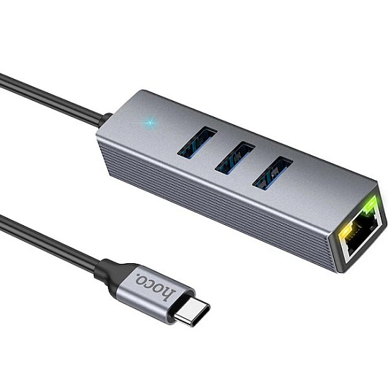 USB-Хаб 3.0 HOCO HB34 (3xUSB3.0+RJ45)