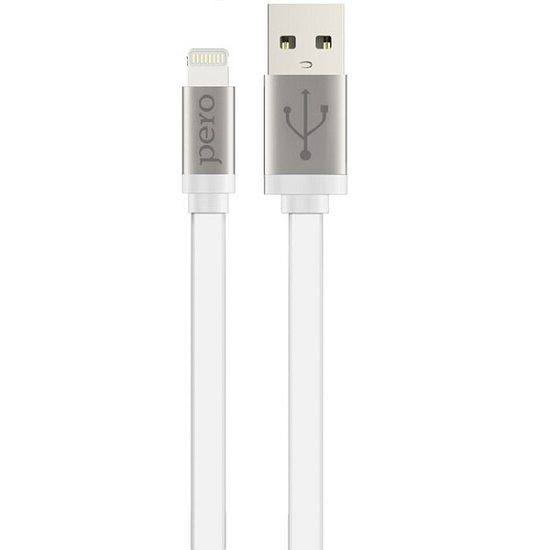 Кабель USB <--> Lightning  0.2м PERO DC-01 белый