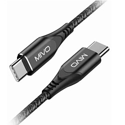 Кабель Type-C <--> Type-C  1.0м MIVO MX-13T черный,120W