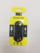 Кабель USB <--> microUSB  1.0м JETACCESS JA-DC21 в оплетке, черный