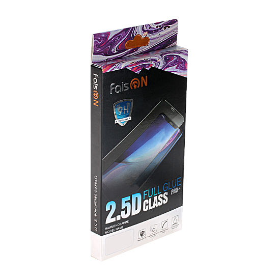 Противоударное стекло 2.5D FAISON для HUAWEI Nova 2i/Honor 9i/Mate 10 Lite, черное, полный клей