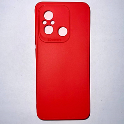 Задняя накладка Мобилис для Xiaomi Redmi 12C, красный , матовая с защитой камеры
