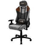 Кресло игровое Aerocool DUKE Tan Grey (150кг, ткань AeroSuede, 2 подушки, 2D подлокотник)
