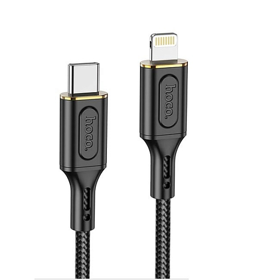 Кабель USB <--> Lightning  1.0м HOCO X95 Goldentop, чёрный