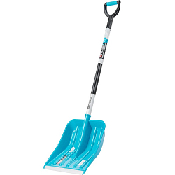 Лопата для уборки снега PALISAD Luxe 61776, полипропилен,350х405х1300мм,алюминиевый черенок,ПВХ накладка