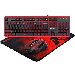 Набор DEFENDER REDRAGON S107 RU (мышь+клавиатура+ковер)