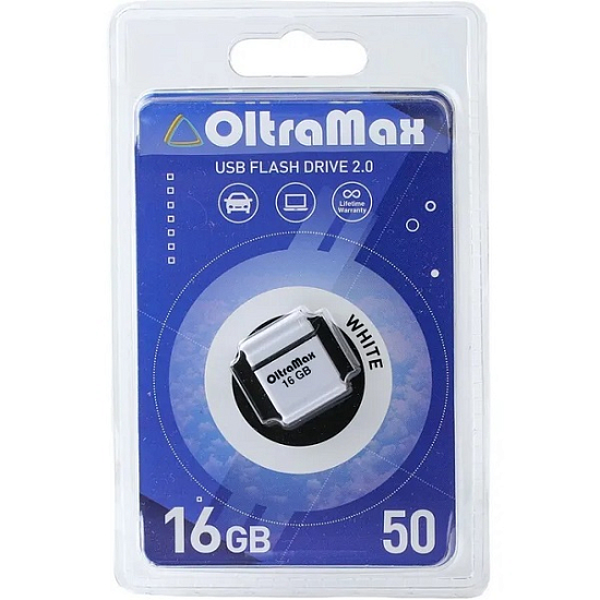 USB 16Gb OltraMax Drive 50 Mini series белый