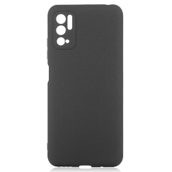 Силиконовый чехол ROSCO для Xiaomi Poco M3 Pro матовый, чёрный