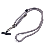Шнурок текстильный на шею регулируемый (gray) (231962)