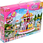 Конструктор SLUBAN Розовая мечта: «Карусель», 762 детали