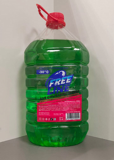Жидкость стеклоомывателя "FREE LINE" Яблоко (-10)