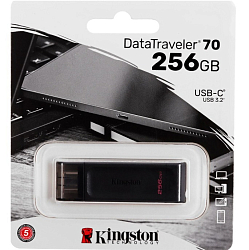 USB 256Gb Kingston DataTraveler 70 DT70 Type-C черный