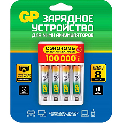 Зарядное устройство GP  GP 75AAAHC/CPBR-2CR4, 4 слота +4AAA 750mAh (1/12)