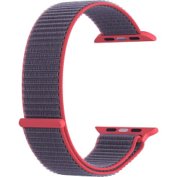 Нейлоновый ремешок на Apple Watch 38/40/41mm серо-розовый