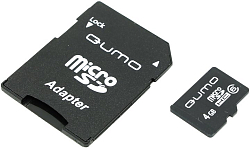 Micro SD  4GB Qumo Class 6 +SD адаптер