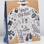 Пакет крафтовый вертикальный «You're the best», M 26 х 30 х 9 см