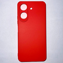 Задняя накладка Мобилис для Xiaomi Redmi 13C (4G)/Poco C65 (5G), красный , матовая с защитой камеры