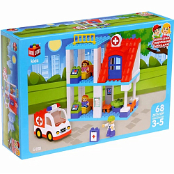 Конструктор UNICON Скорая помощь, наклейки в наборе, 68 деталей