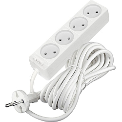 Сетевой удлинитель  5.0м DOMTOK 4гн.,ПВС 2*1  2,2кВт б/з