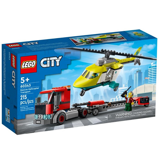 Конструктор LEGO City 60343 Грузовик для спасательного вертолёта