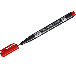 Маркер перманентный OfficeSpace, красный, тонкий металл. наконечник, 0,5мм 270907