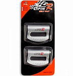 Ограничитель ремня безопасности TYPE R с крепежом под ремень (2шт пластик) серебристая