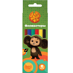 Фломастеры Мульти-Пульти "Чебурашка", 06цв., смываемые, картон, европодвес ФЛЧБ_53014