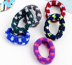 Резинка для волос "Махрушка" 5 см (набор 36 шт) звёздочки, микс   4729767